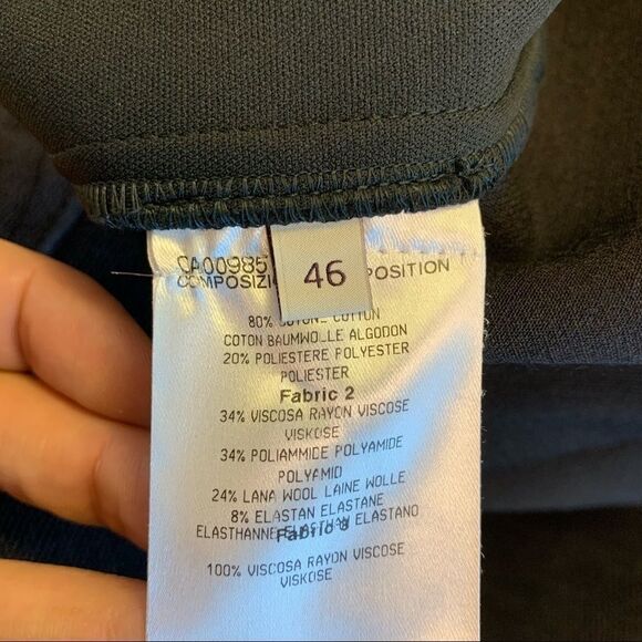 Stella McCartney Black Velvet Paneled Pencil Skirt 46 - Picture 8 of 13